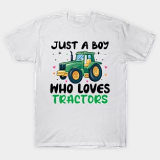 just a boy who loves tractors T-Shirt